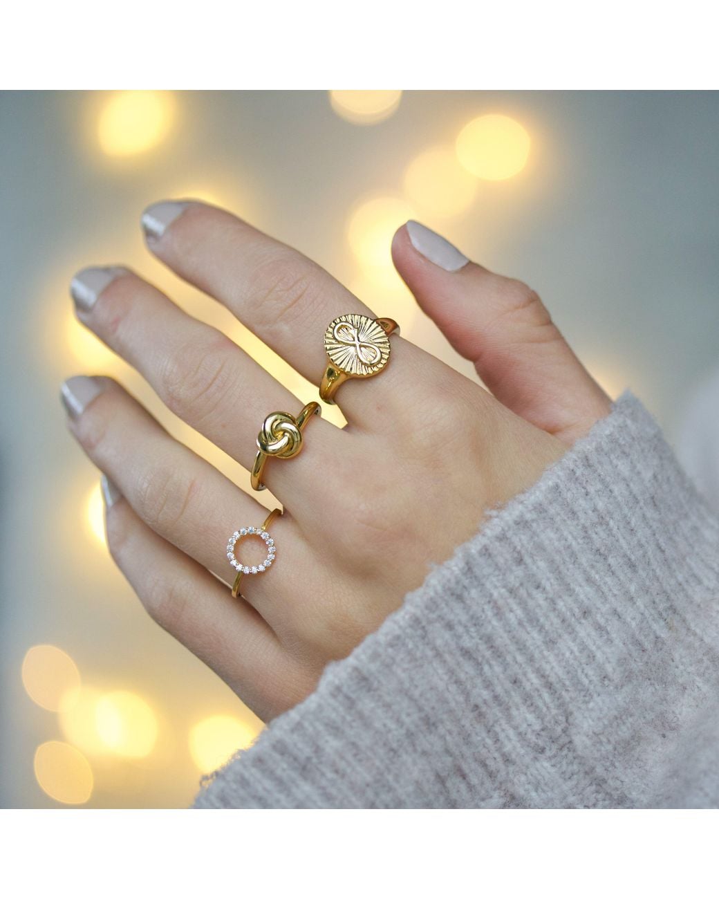 With Love Darling Metallic Infinity Signet Ring