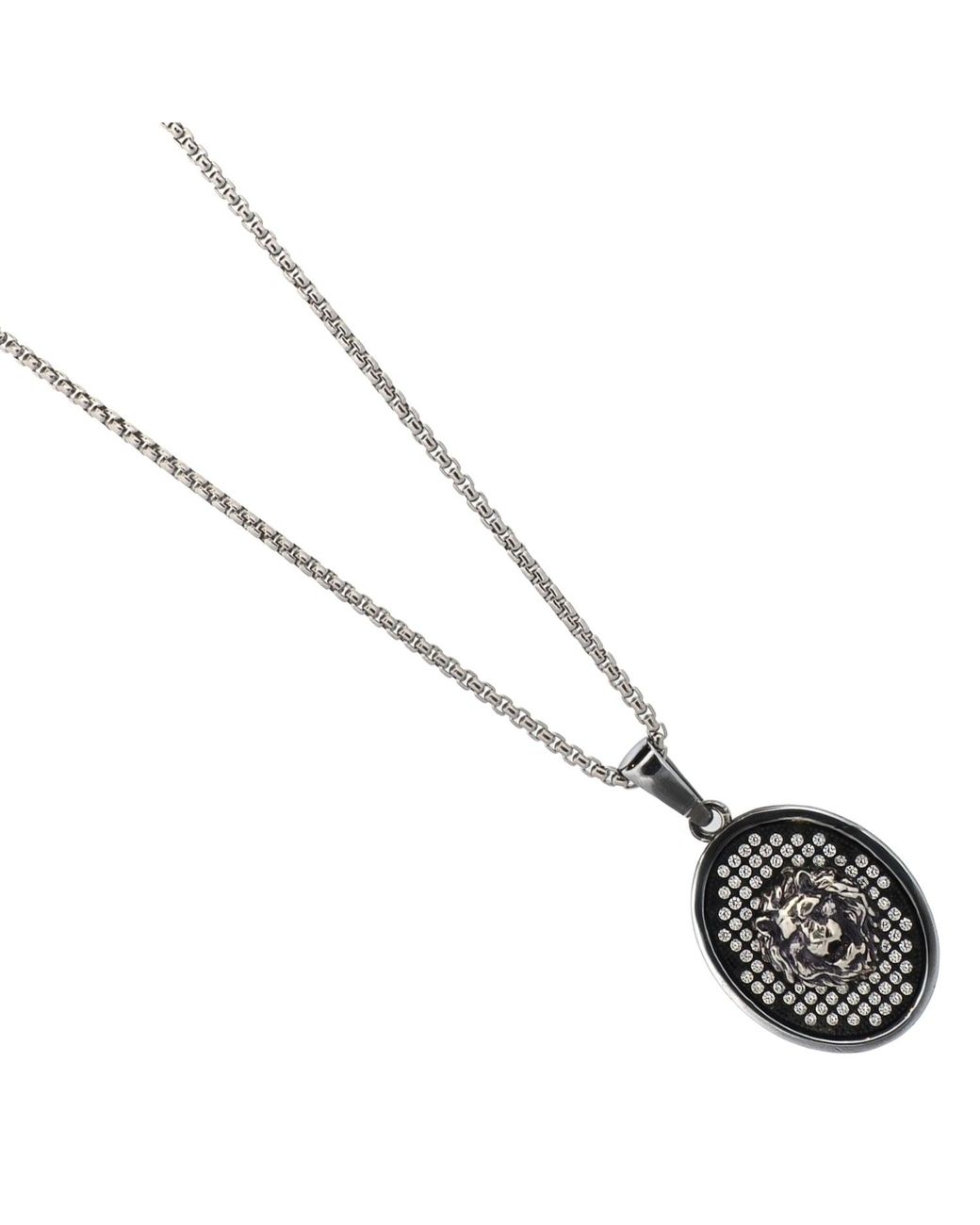 Ebru Jewelry Black Lion Head Pave Diamond Sterling Chain Necklace