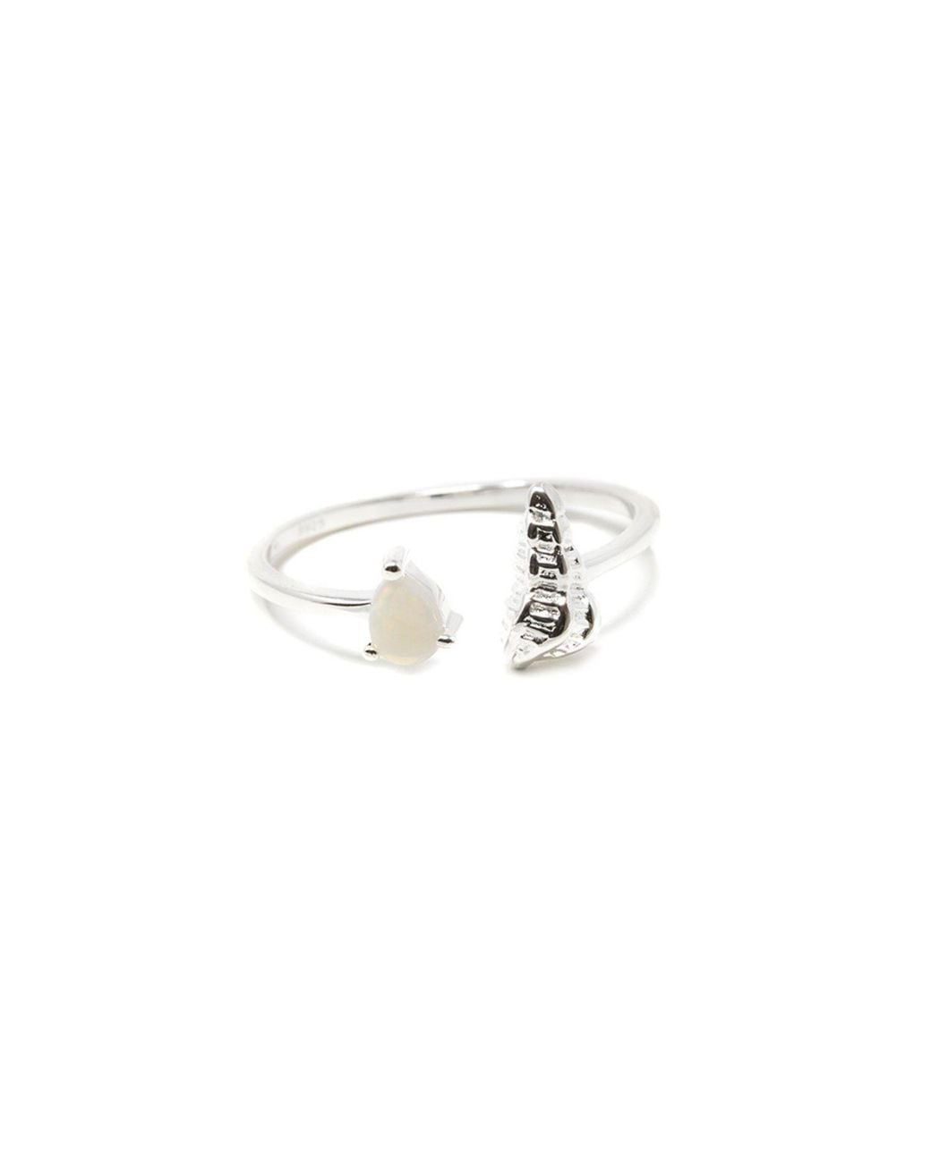 NASI SILVER White Shell Sedef Ring