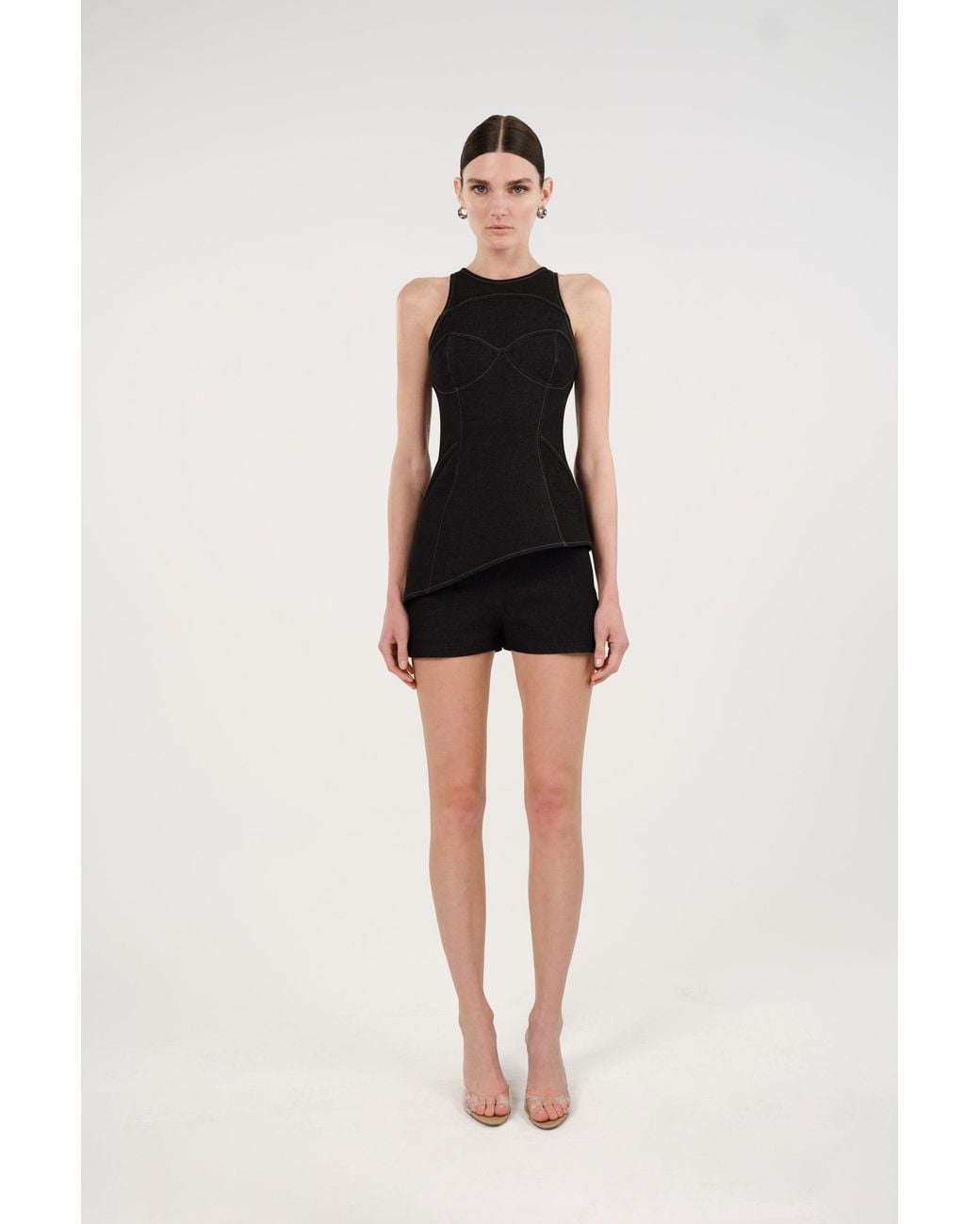 Nocturne Black Mini Denim Shorts