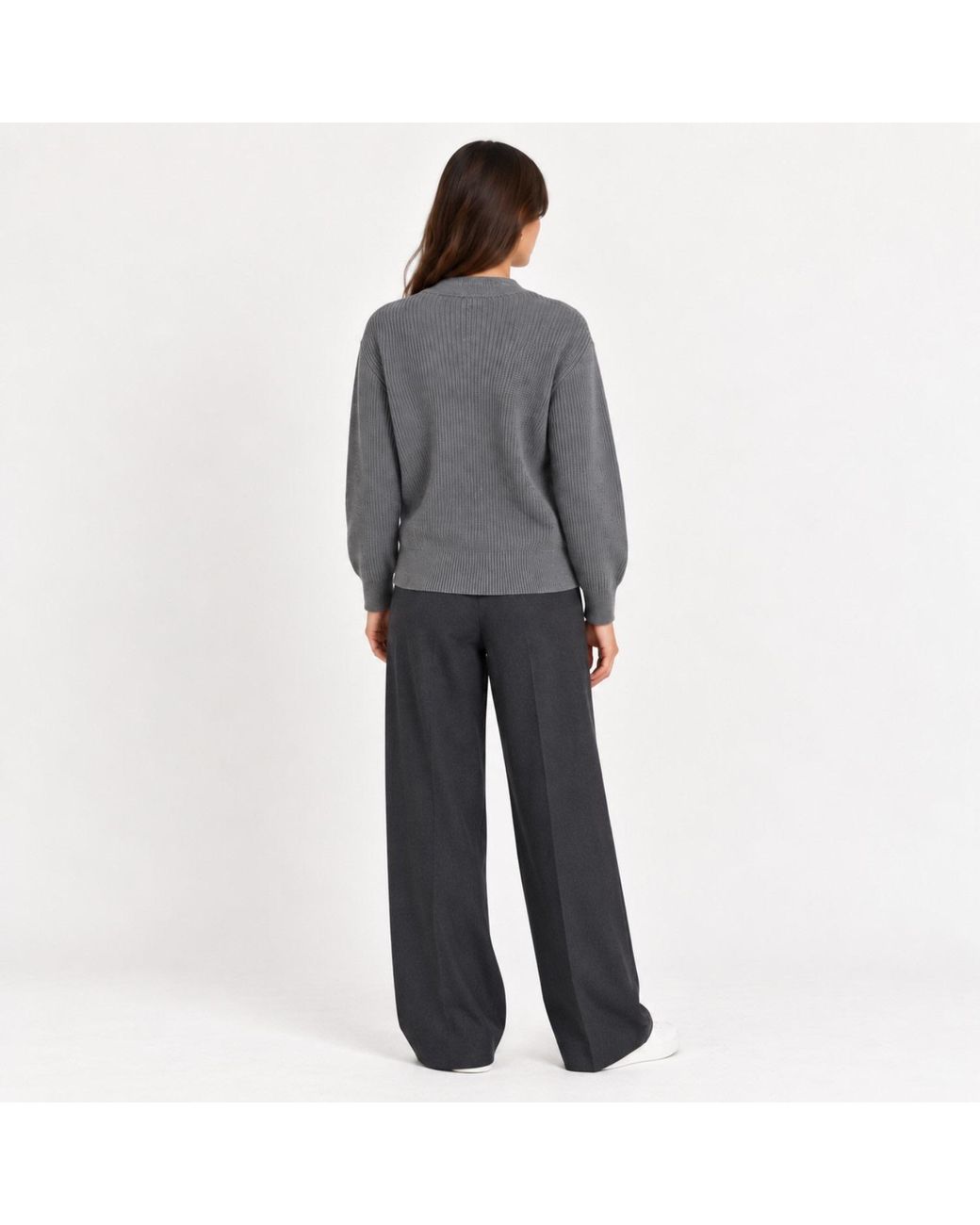 Nuvv Collection Gray Cotton Long Sleeve -Cardigan