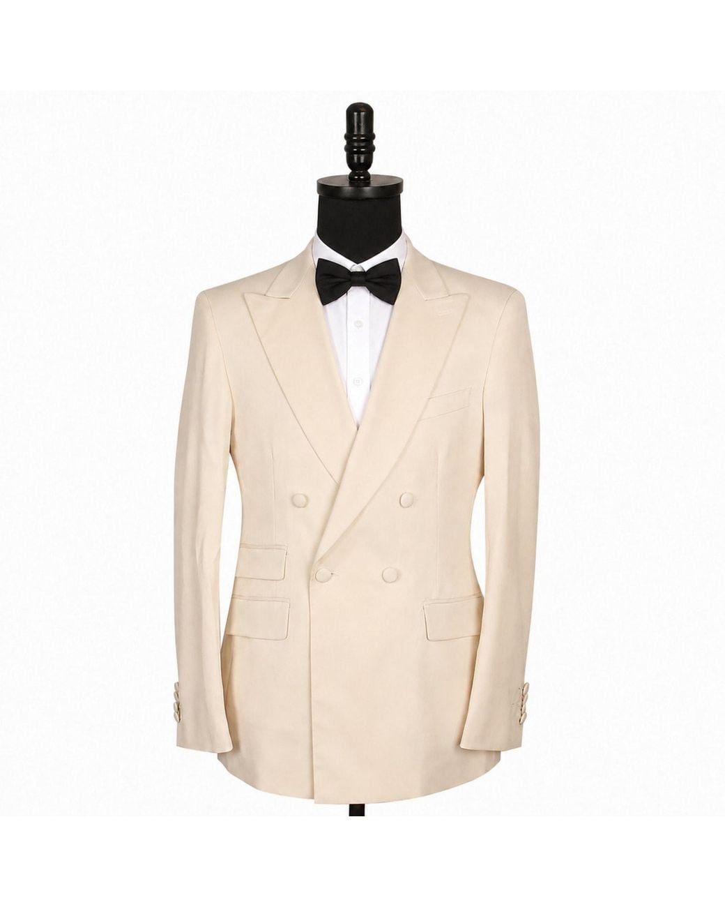 DAVID WEJ Natural Neutrals Alfredo Double Breasted Peak Lapel Blazer for men