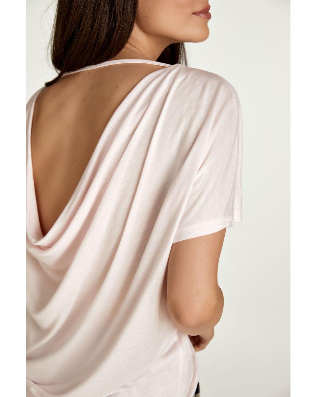 Conquista Purple Light Drape Back Top
