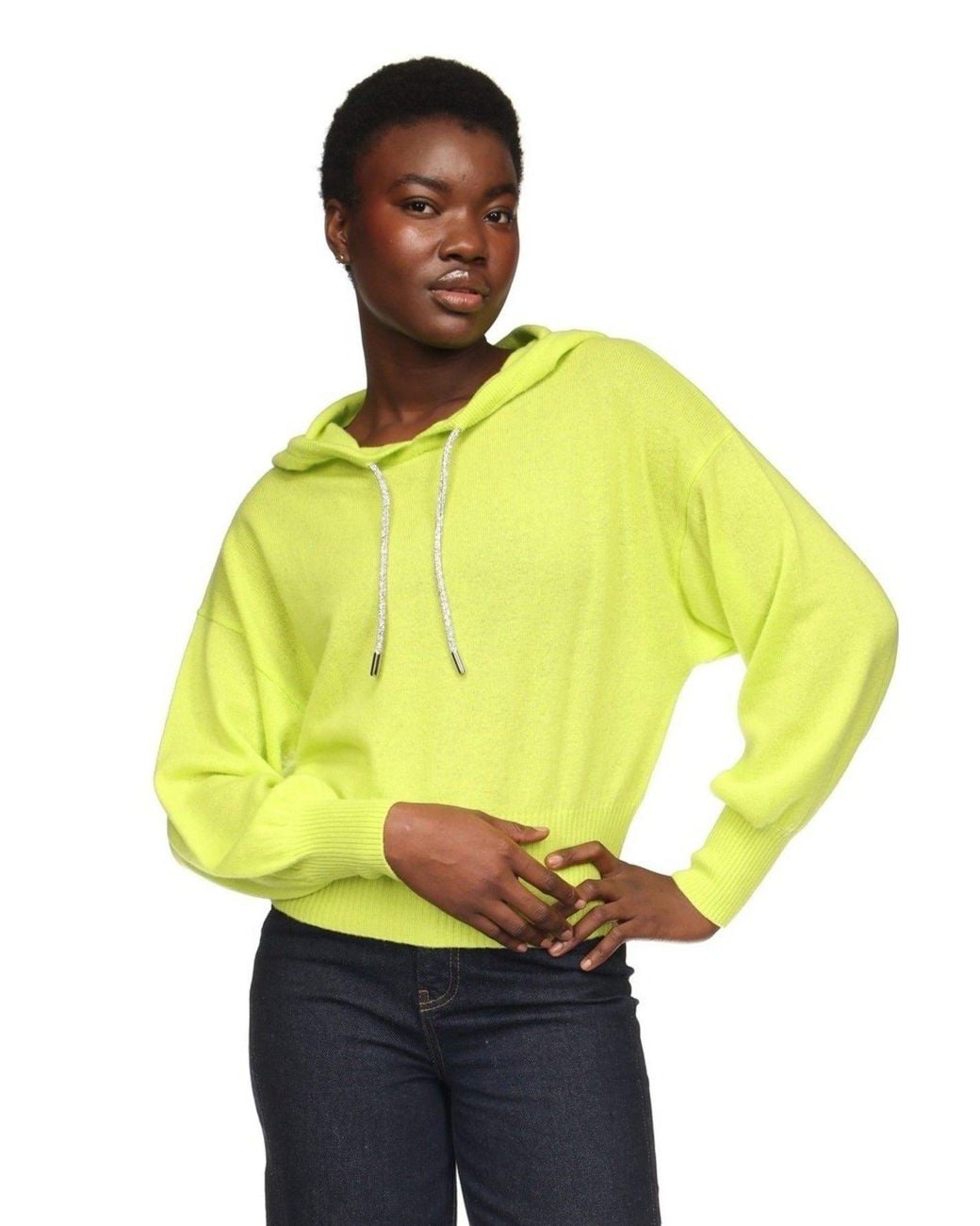 Brodie Cashmere Yellow Hilary Hoodie Acid Lime