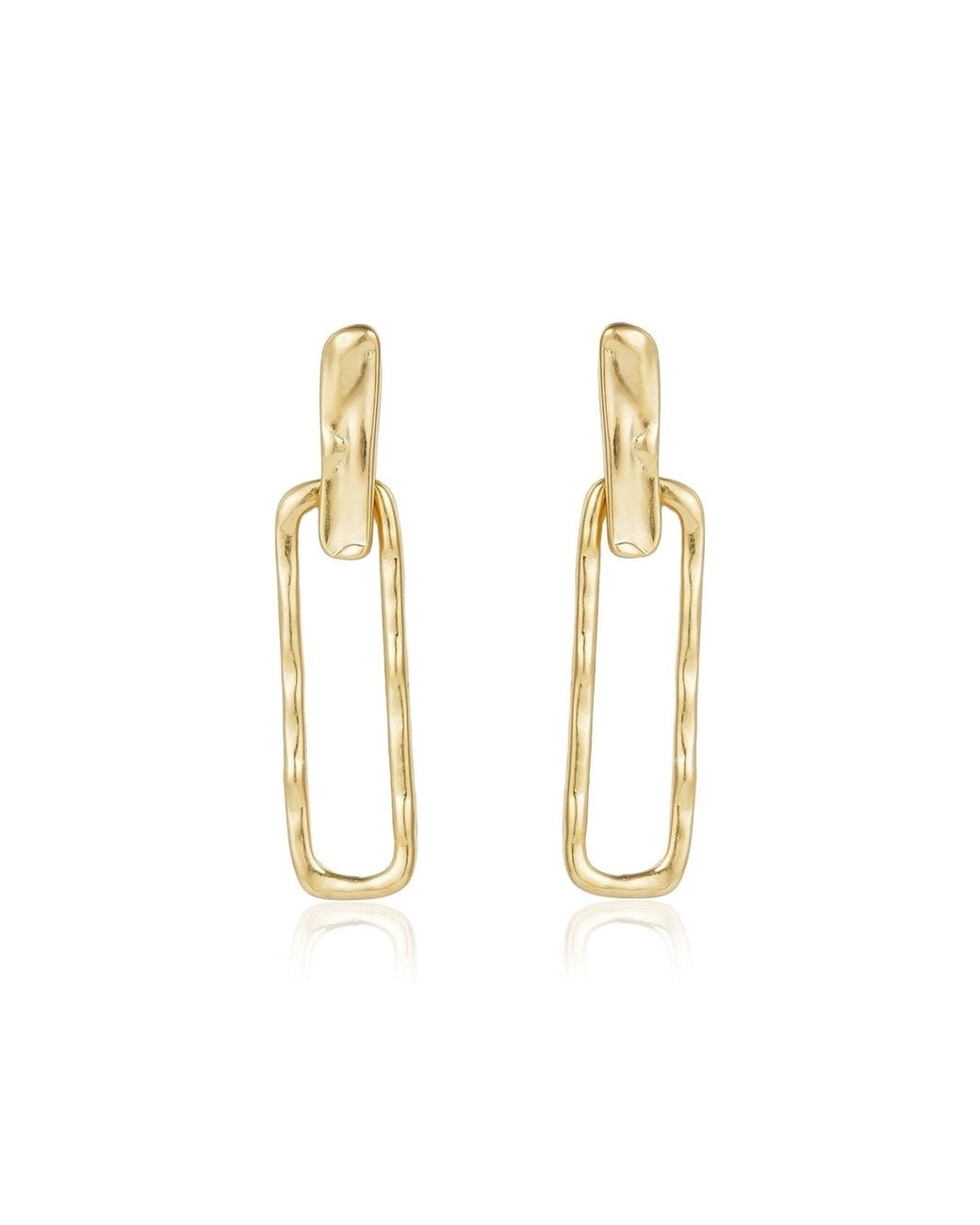 Rare Matters Jewelry Metallic Sleek Loop Drops Earrings