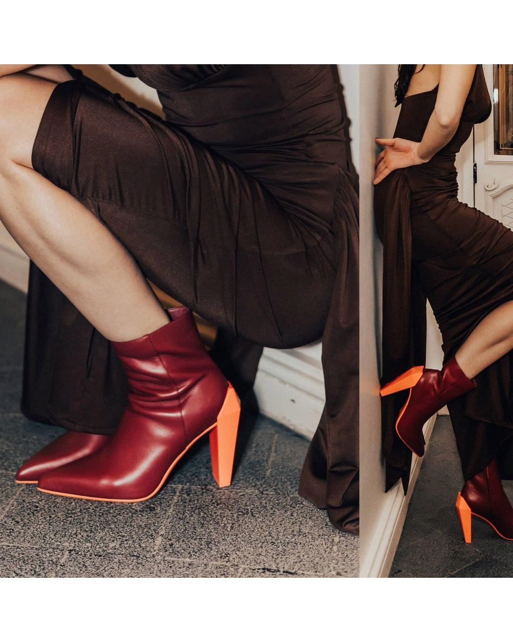 United Nude Red Gem Bootie Hi