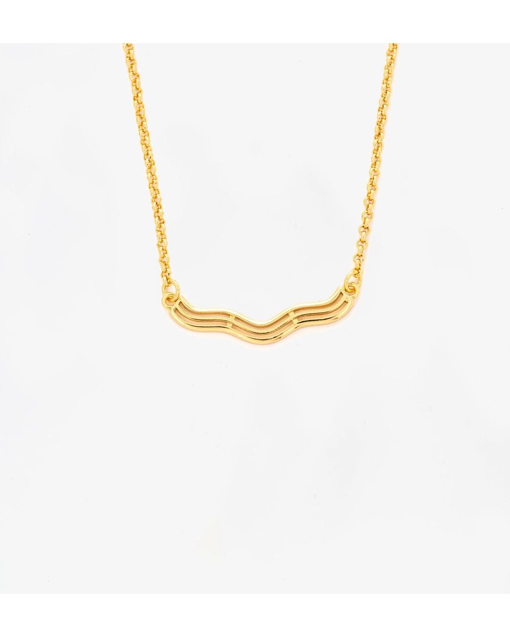 Uchi and Soto Metallic Nami Wave Necklace