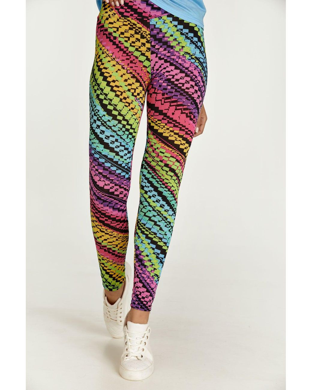 Conquista Lilac Multi-Coloured Print Leggings