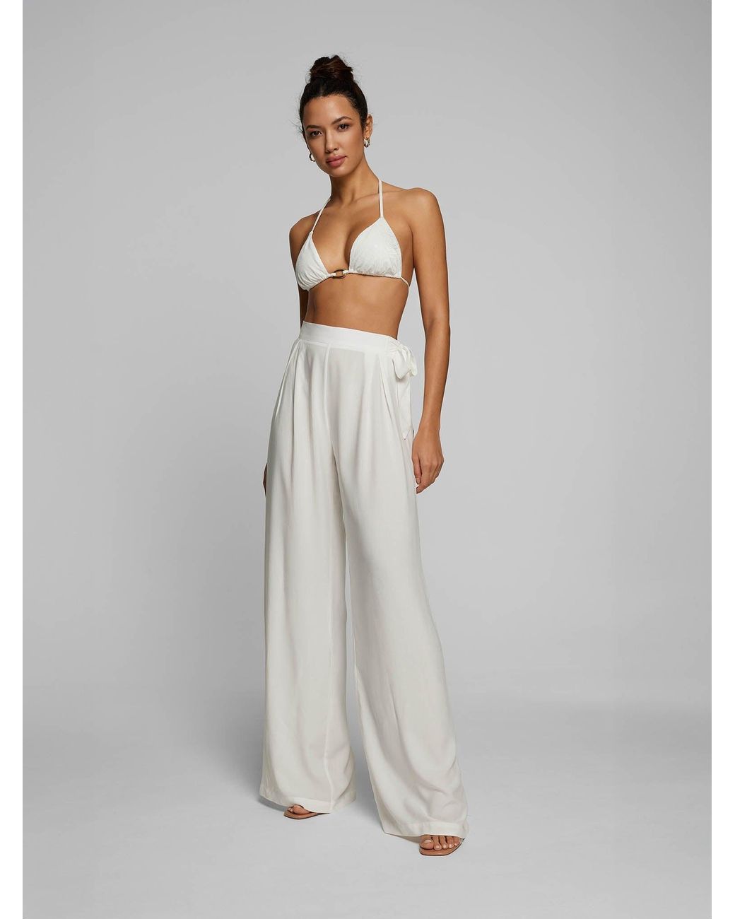 Baíah White Santai Relaxed Trouser