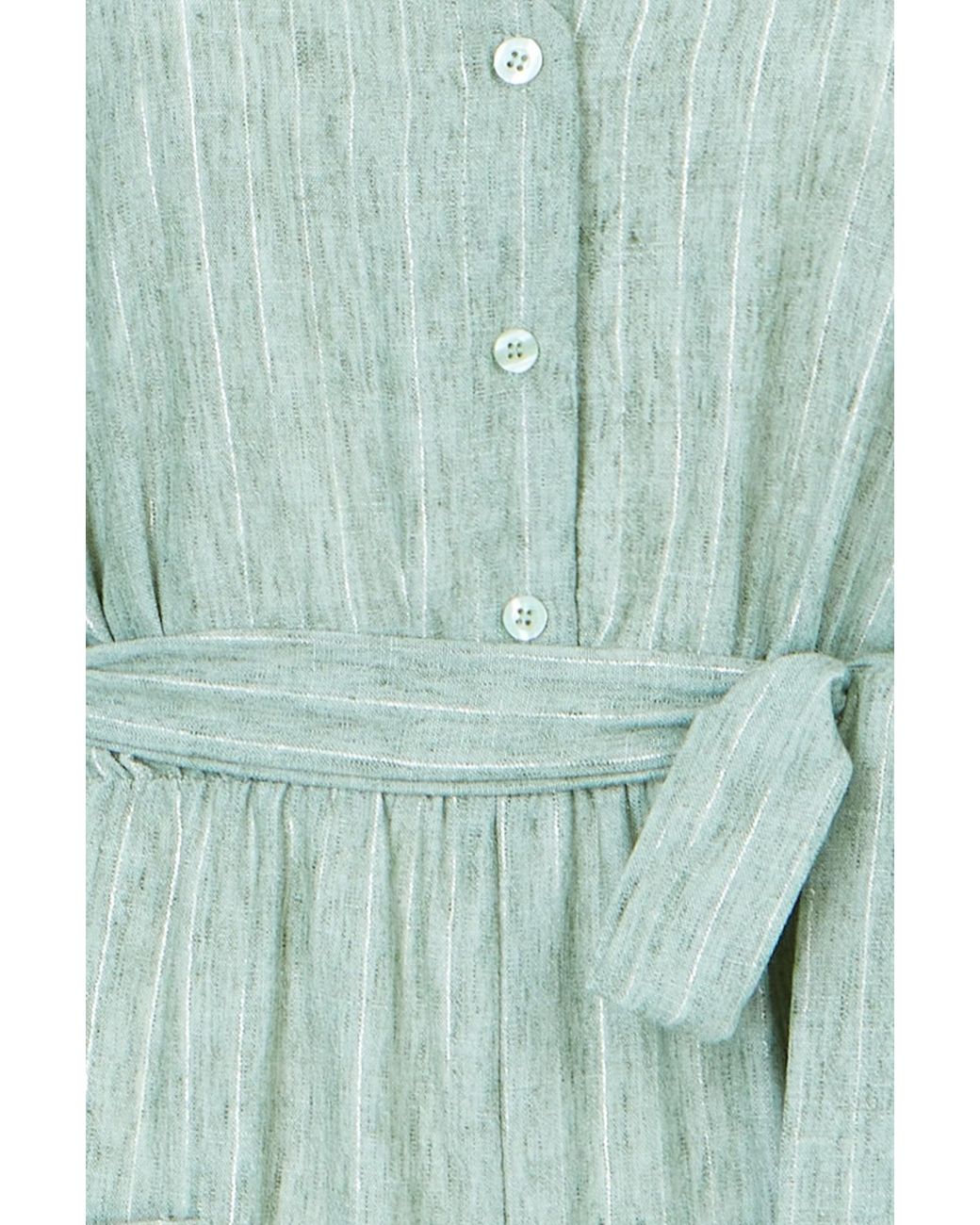 Yumi' Green V Neck Kimono Sleeve Jumpsuit