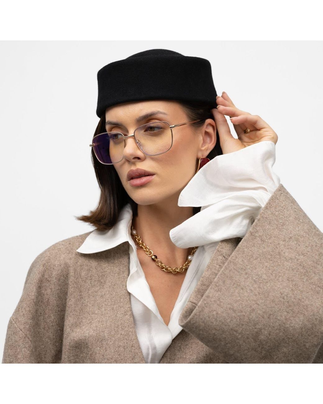 Mandragora Brown Neutrals Oversized Wool Kimono With Belt Arke