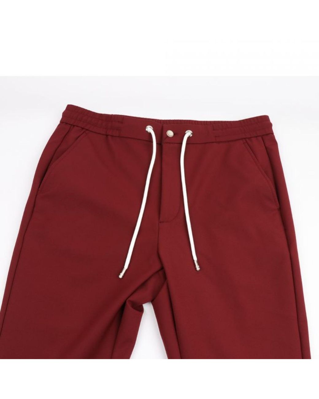 DAVID WEJ Red Ashford Plain Drawstring Trouser – Burgundy for men