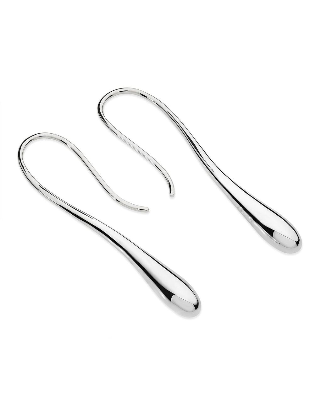 Lucy Quartermaine Metallic Sterling Solid Drop Earrings