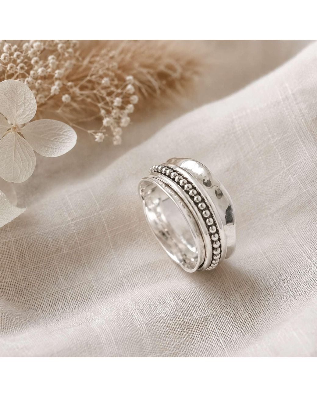 Charlotte's Web Jewellery White Aura Halo Spinning Ring