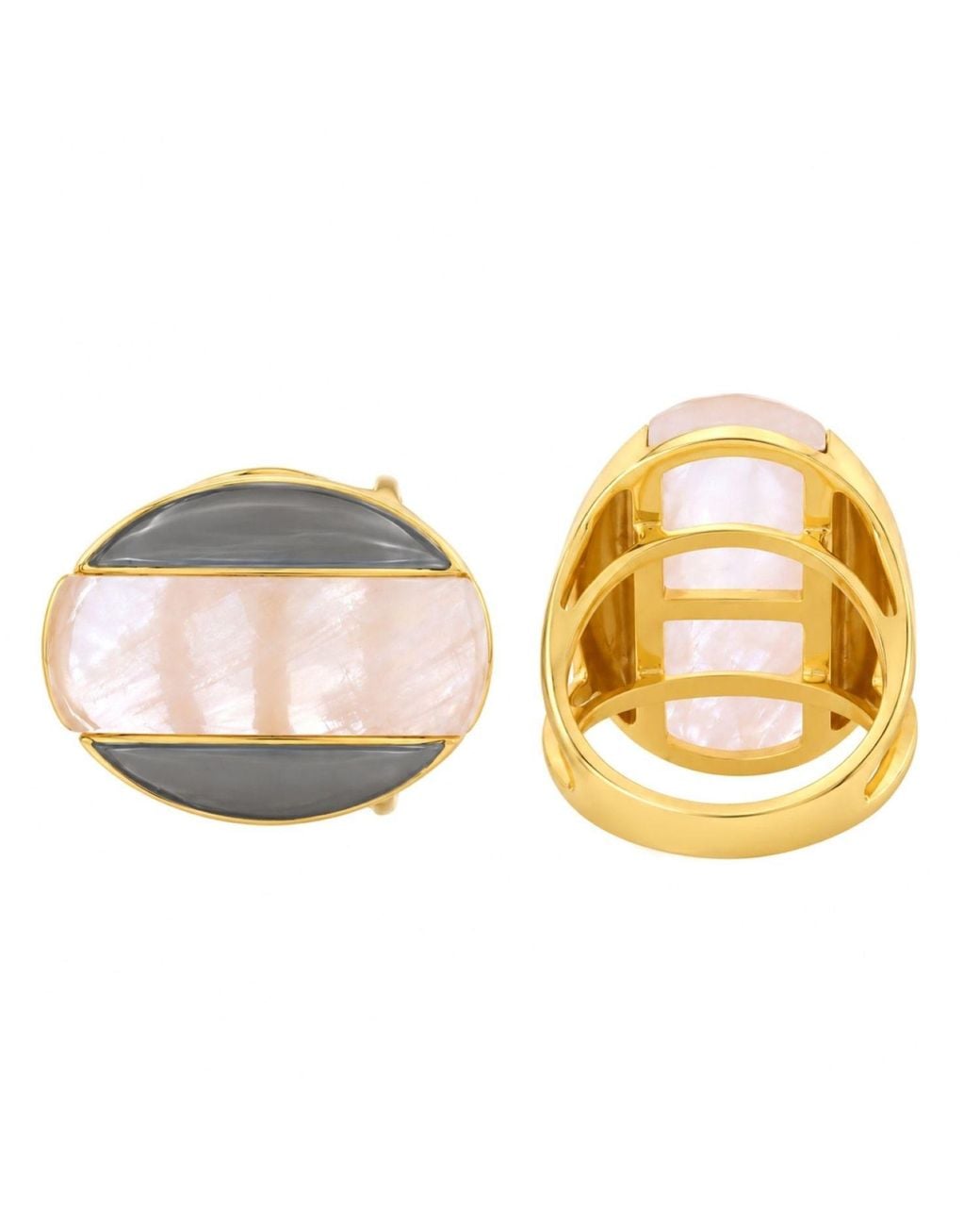Ogé Jewelry White Athena – Sculpted Vermeil Statement Ring