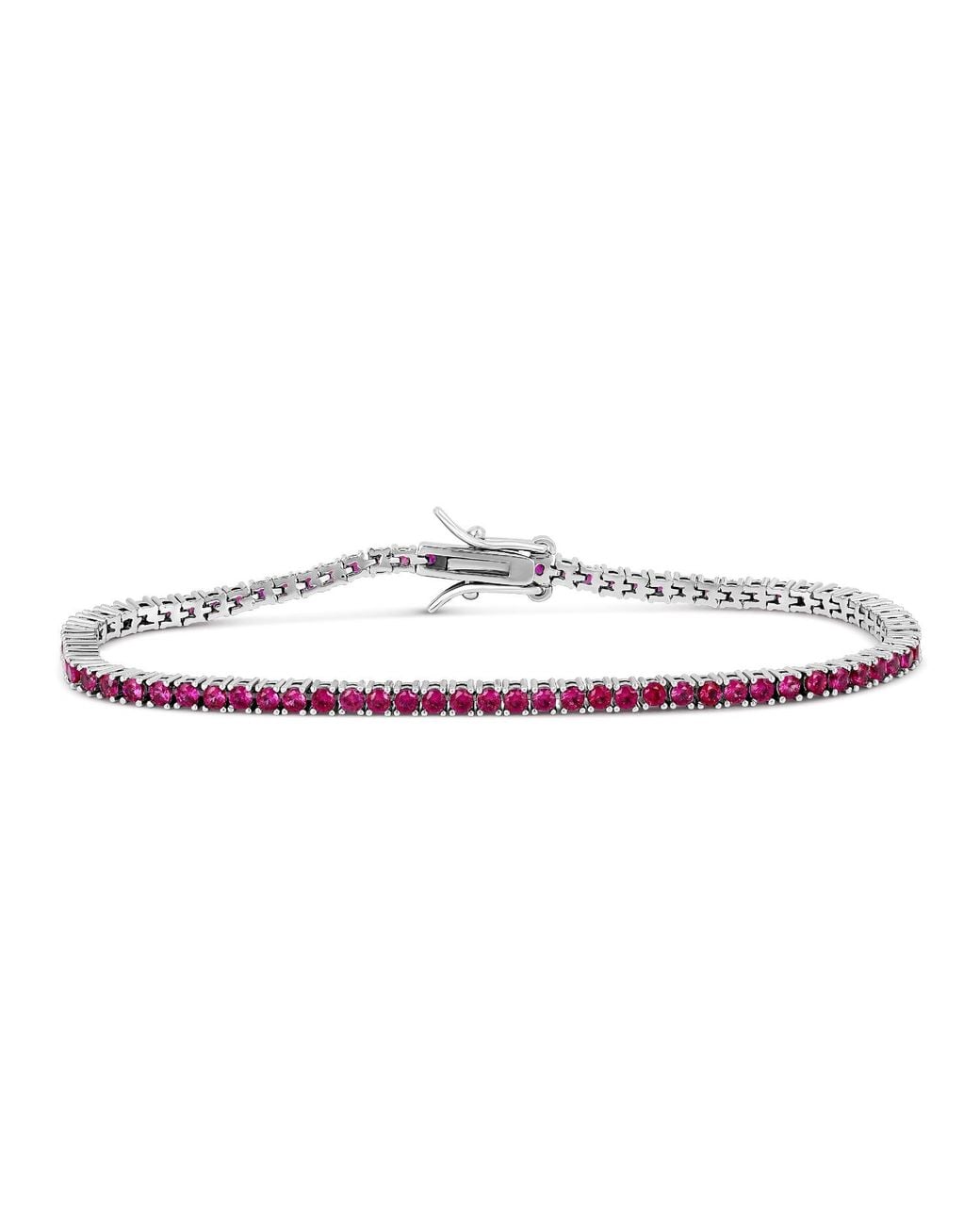 SHYMI Metallic Classic Two Mm Ruby Tennis Bracelet