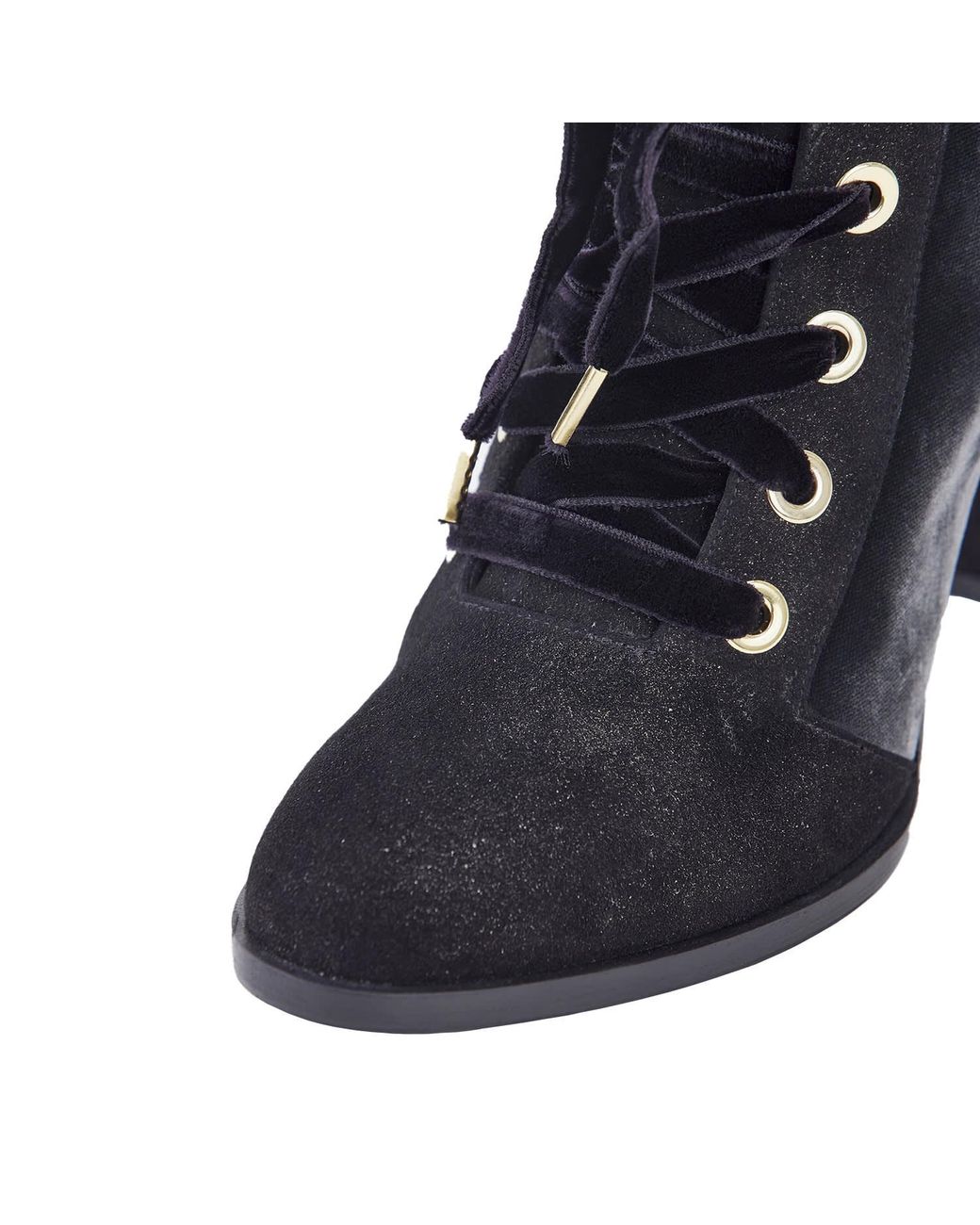Moon D'elle Blue Cangiante Ankle Boots