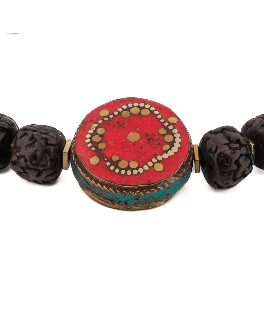Ebru Jewelry Brown Prayer Seed Beads Meditation Bracelet for men