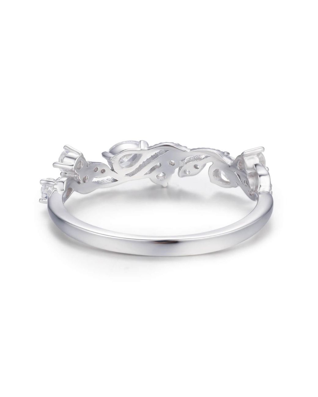 Azura Jewelry New York White Lily Grace Band Vermeil