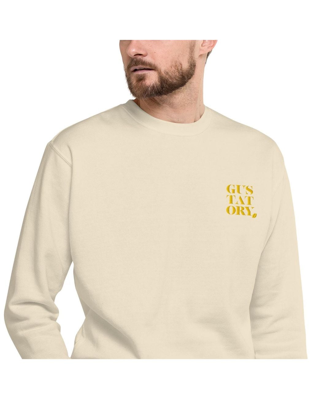 Anchor and Crew White Neutrals Bone Gustatory Coffee Over Bills Cotton Blend Embroidered Sweatshirt for men