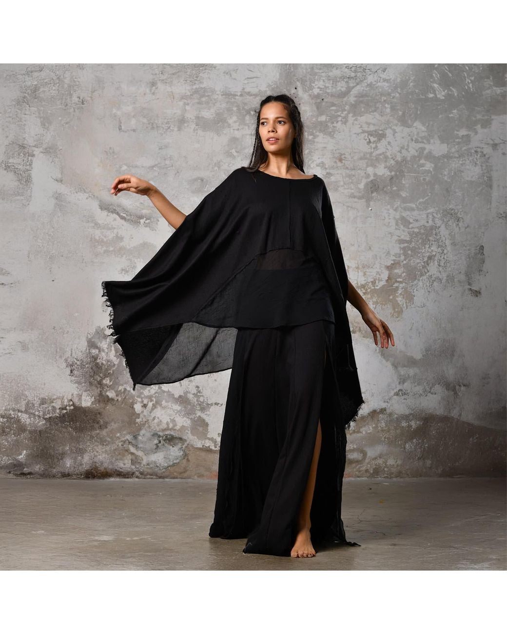 Zhenabia Black Leila Top