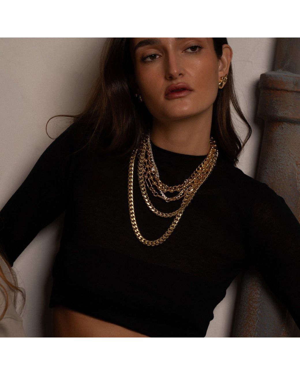 SHYMI Metallic Paper Clip And Circle Chain