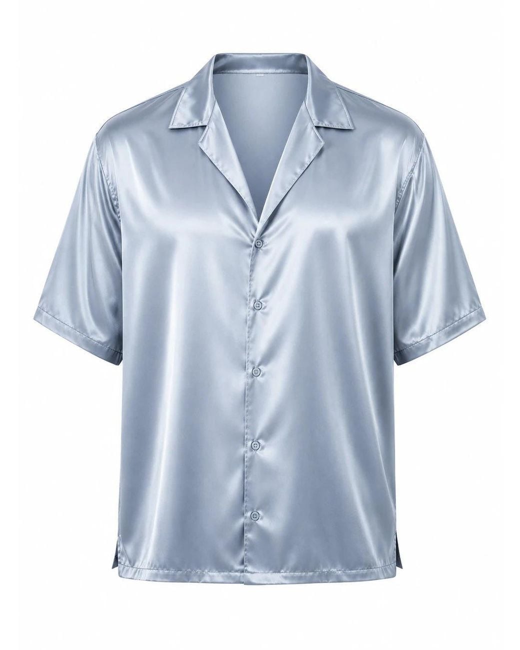 Hustle Blue Pearl Satin-Shirt for men