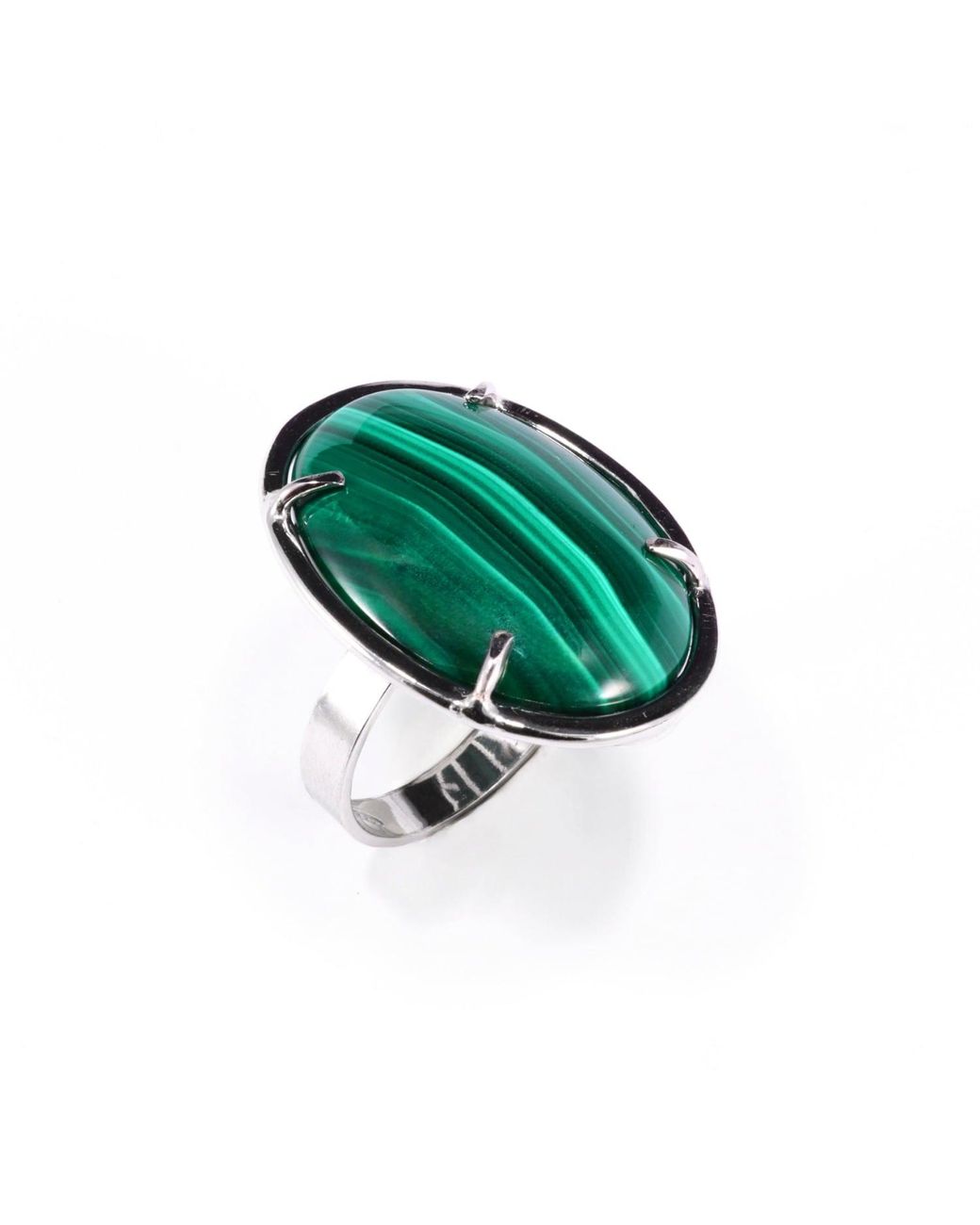 Mineralgems•Studio Green Malachite Ring Fail