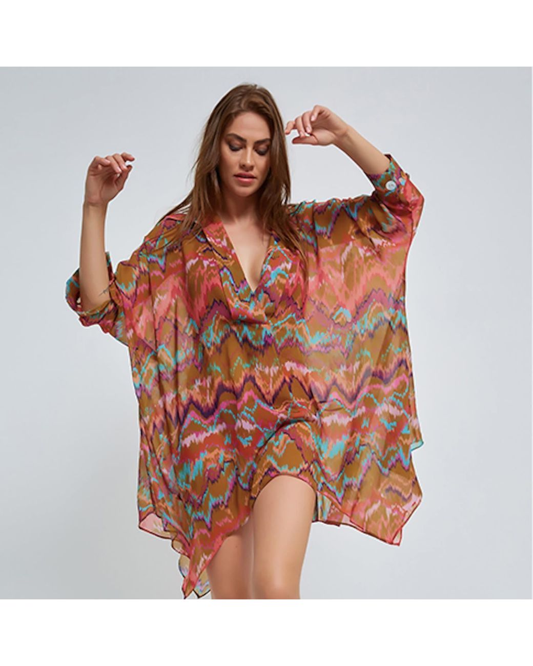 N'Onat Red Zig-Zag Tunic