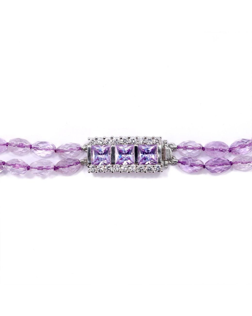 Mineralgems•Studio Purple Lilac Amethyst Two-Strand Choker
