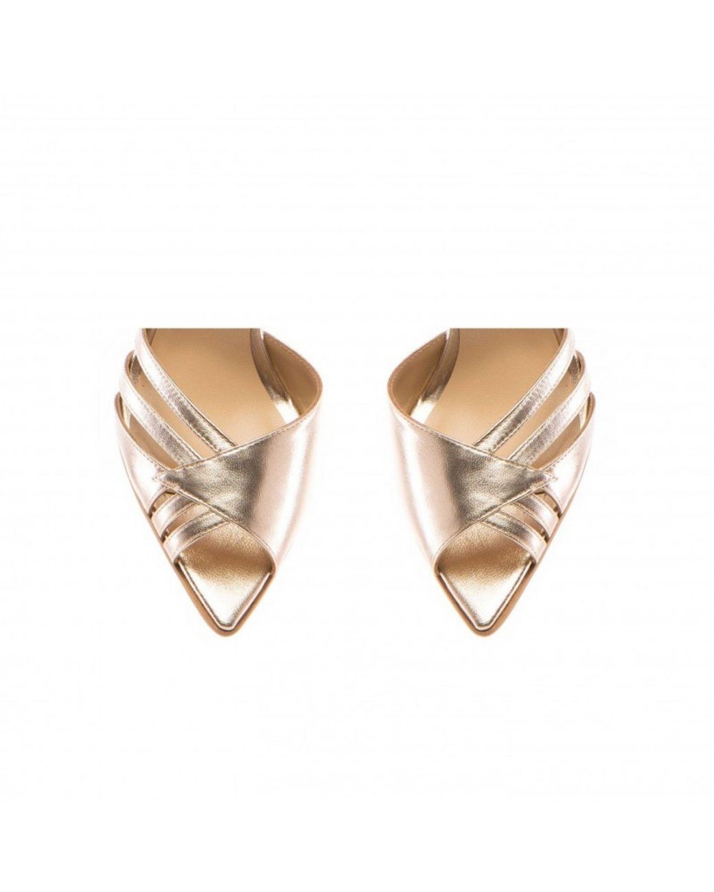 The 5Th Element Metallic Amina Light Leather Sandals