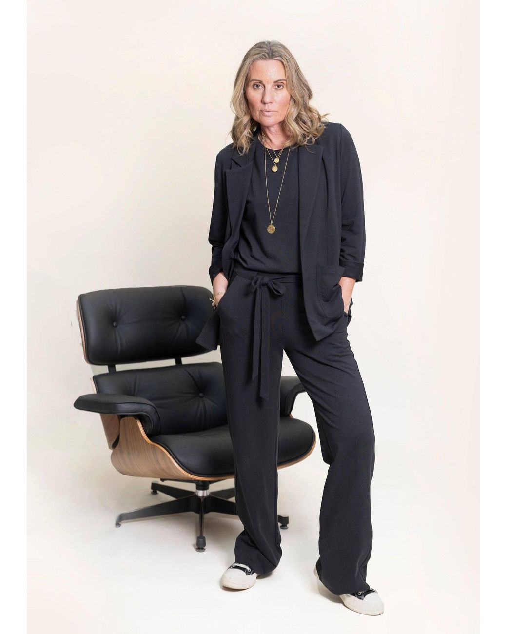 Weartwo London Black Circe Soft Blazer, Charcoal