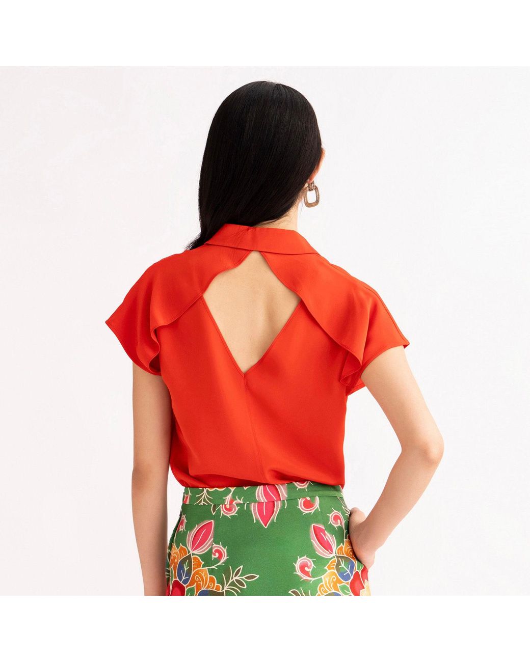 Emma Wallace Red Fleur Blouse