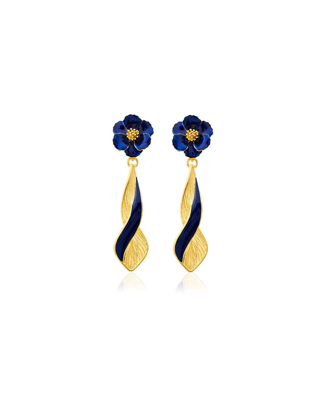 Milou Jewelry Blue Infinity Drop Earrings