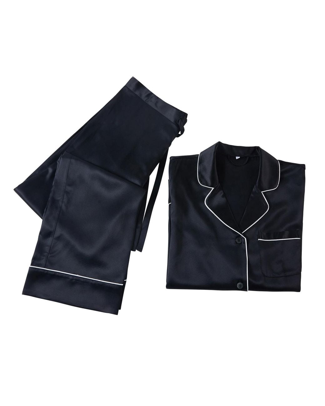 Soft Strokes Silk Blue Pure Silk Long Sleeve Pyjama Set
