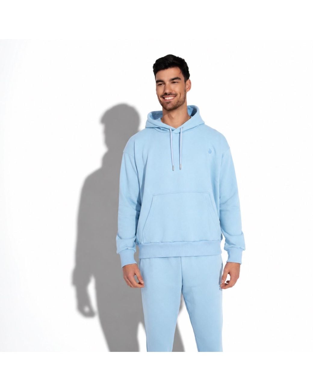 Maison Tangerine Blue Cloud Baby Premium Cotton Sweatshirt & Joggers Tracksuit Set For