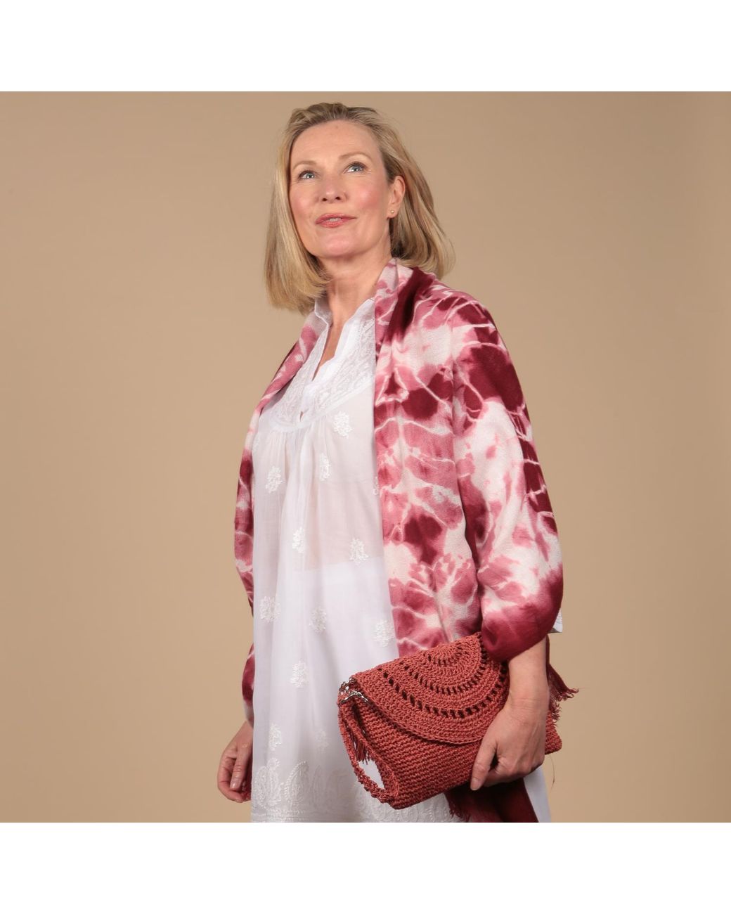 SJW BAGS LONDON Red Grace Hand Crochet Bag