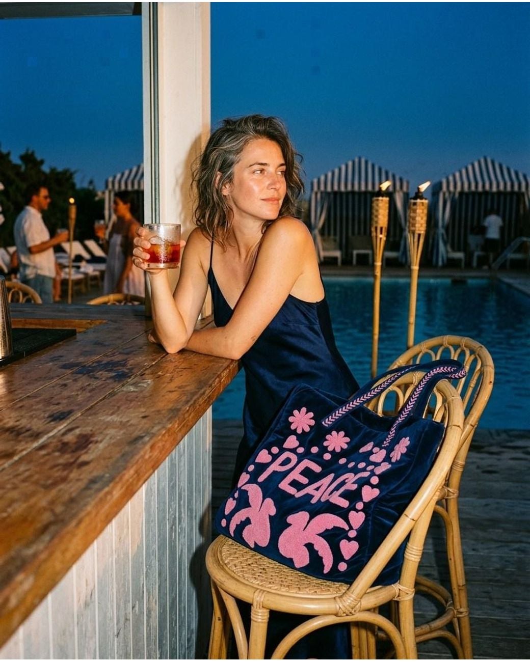 Conscious Yoga Collective Blue Peace Suzani Tote