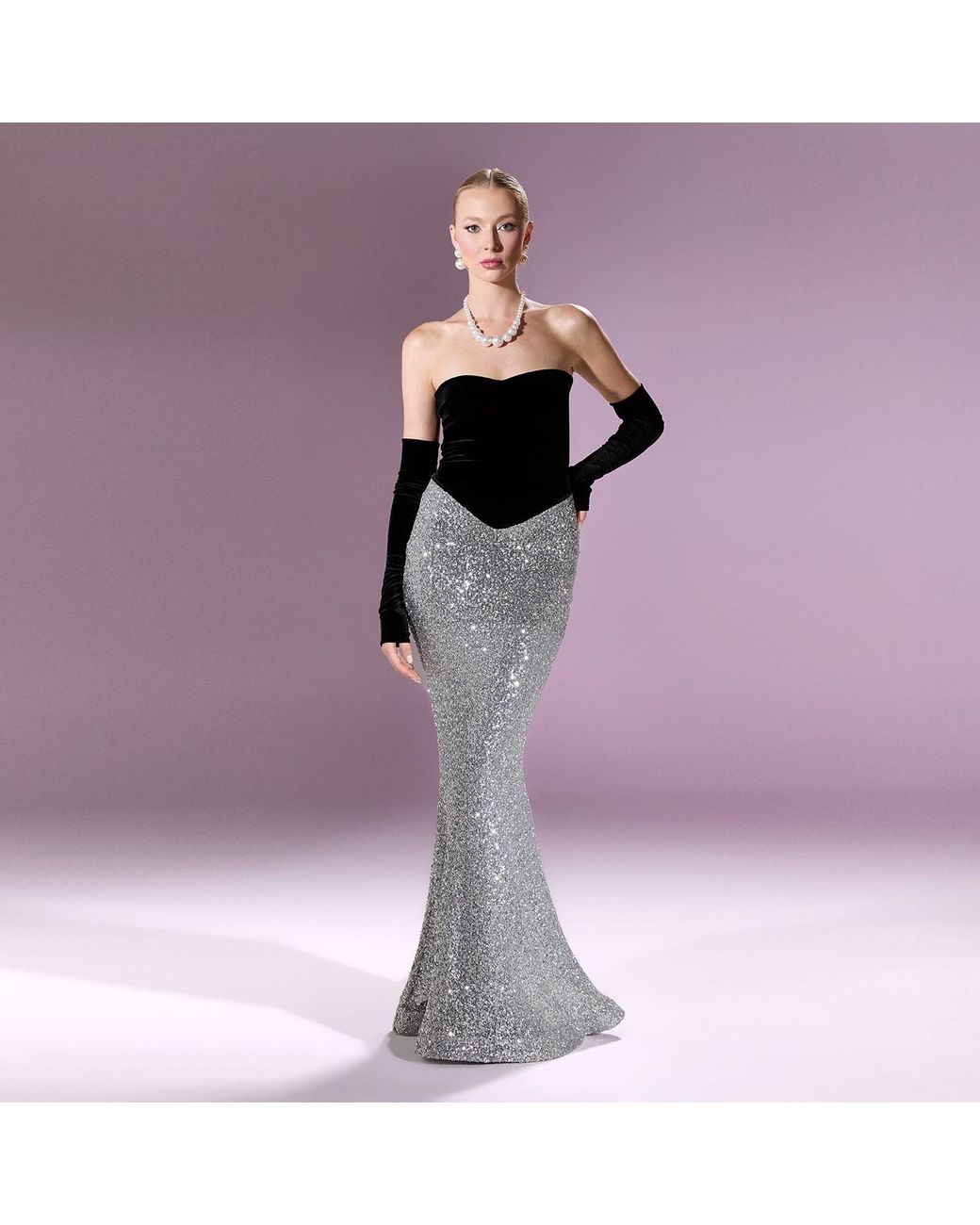 Nur Karaata Gray Splendour Icon Gown