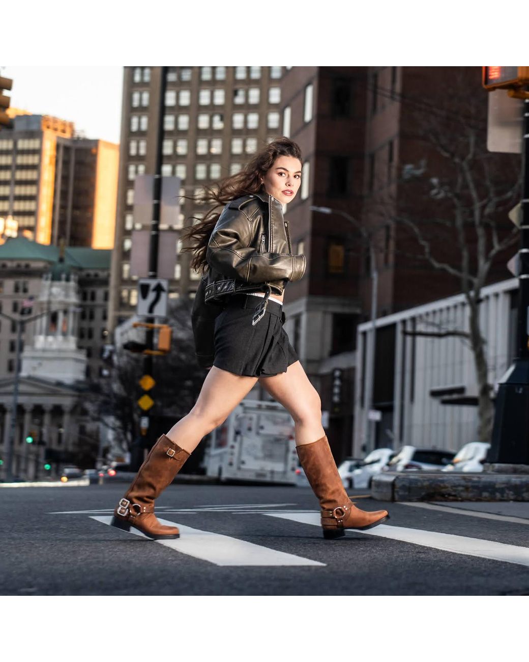 Urbnkicks Brown Tall Biker Distressed Boots