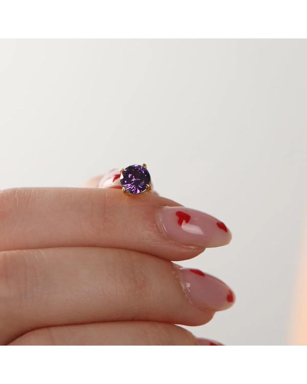 Spero London Purple 9Ct Amethyst Stud Earrings