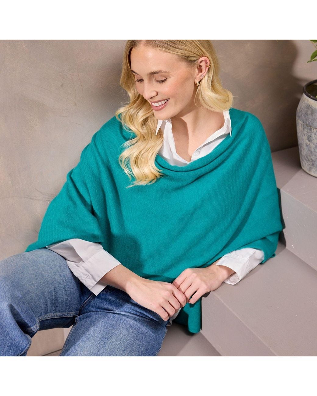 Cove Blue Lucy Multi Way Cashmere Wrap