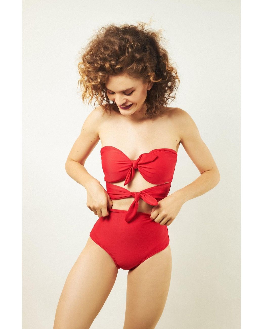 Paola Amador Brown Neutrals Nudos Swimwear