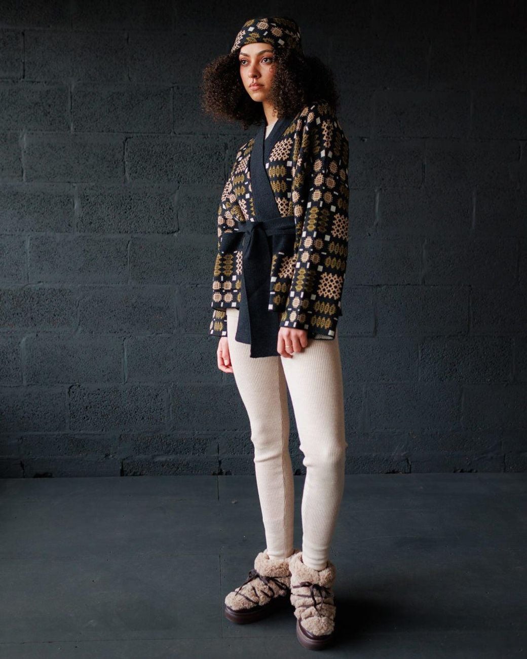 Mabli Blue Carthen Merino Wrap Cardigan