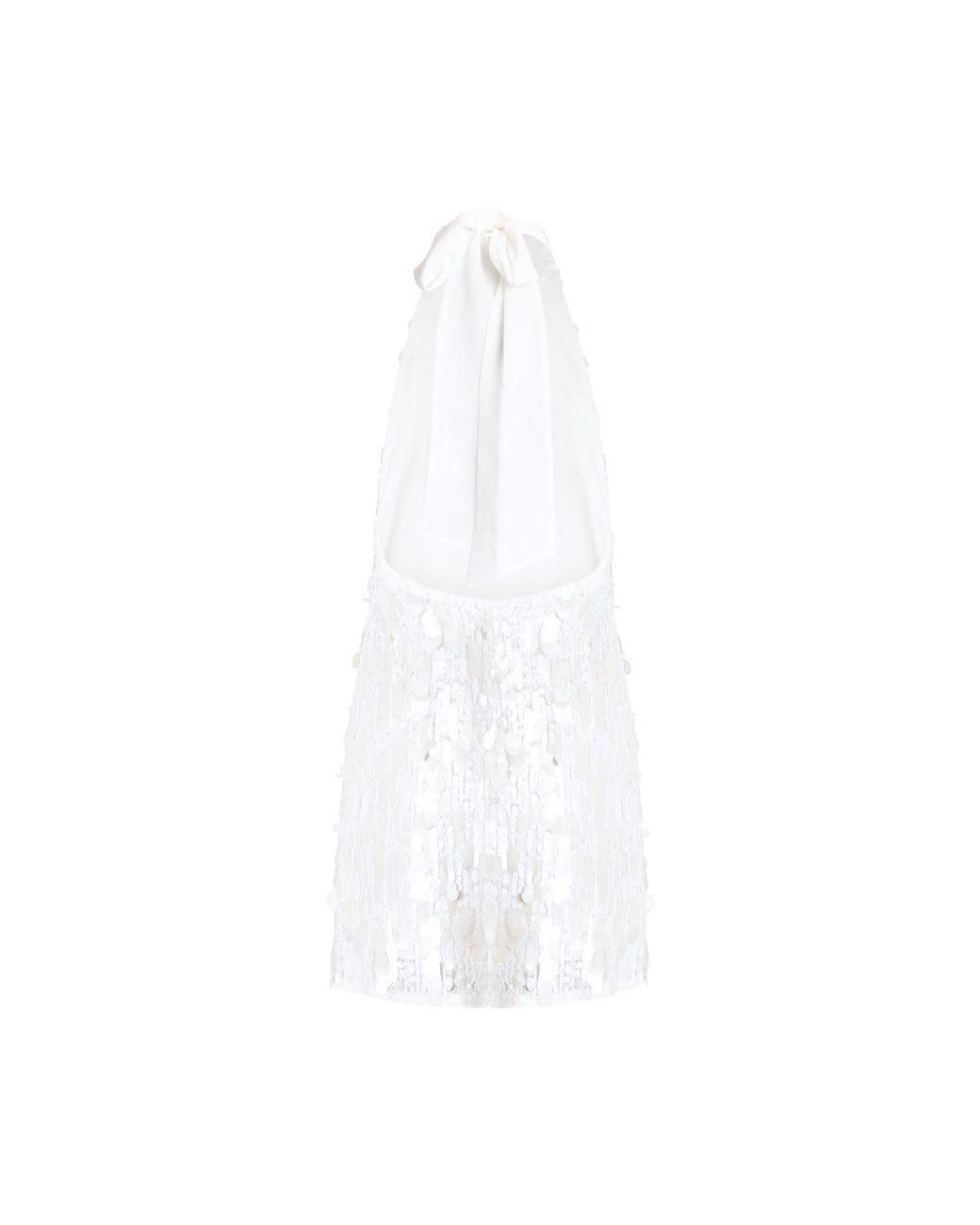 OW Collection White Wynn Sequin Mini Dress