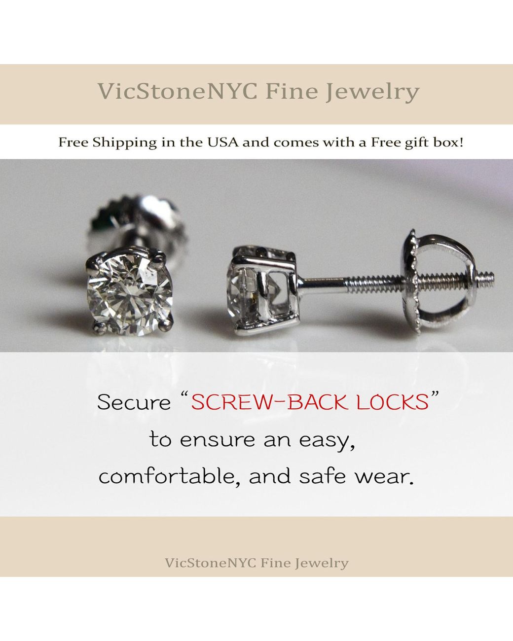 VicStoneNYC Fine Jewelry Black Natural Diamond Stud Solid Earrings