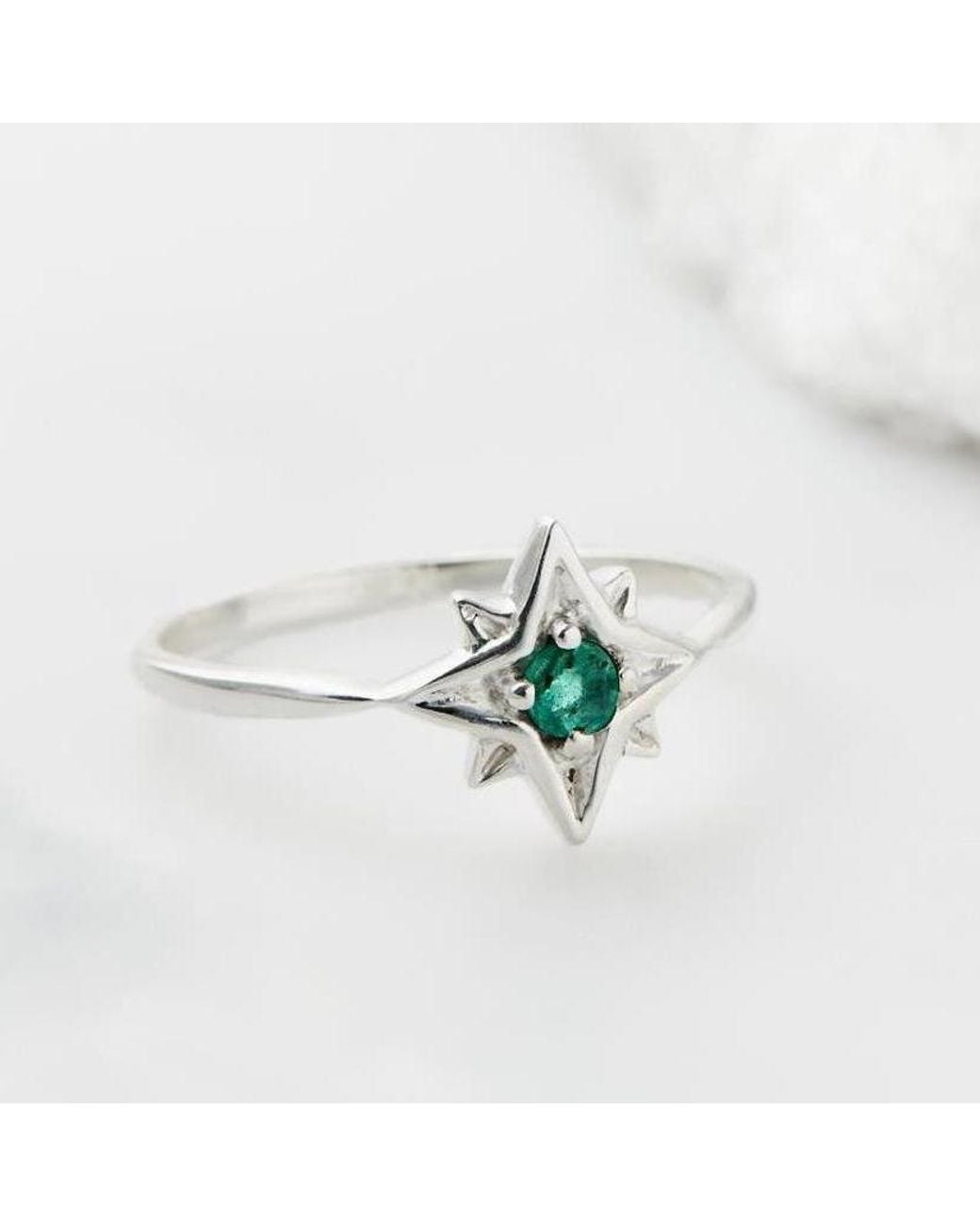 Charlotte's Web Jewellery Green Guiding North Star Ring
