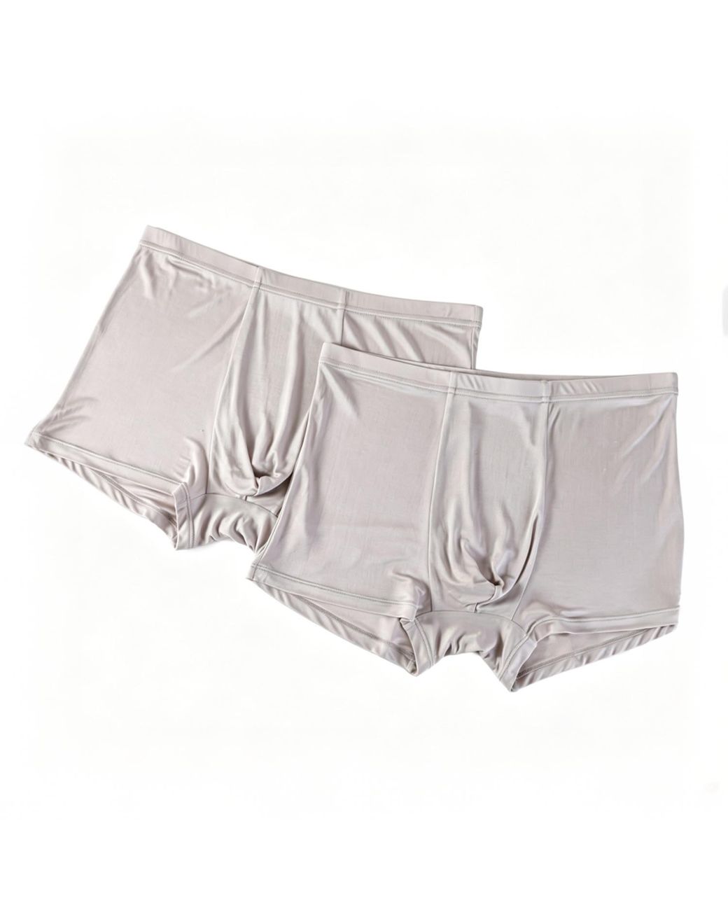 Soft Strokes Silk Gray Set Of Two Knitted Silk Trunks for men