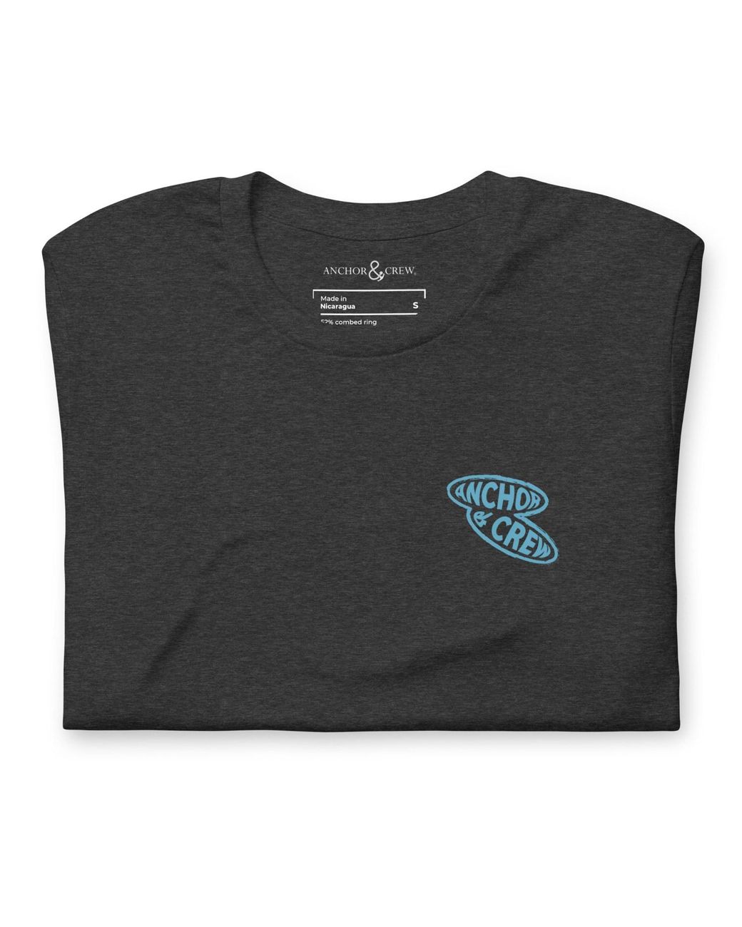 Anchor and Crew Black Heather Surf N Waves Passenger Organic Cotton T-Shirt