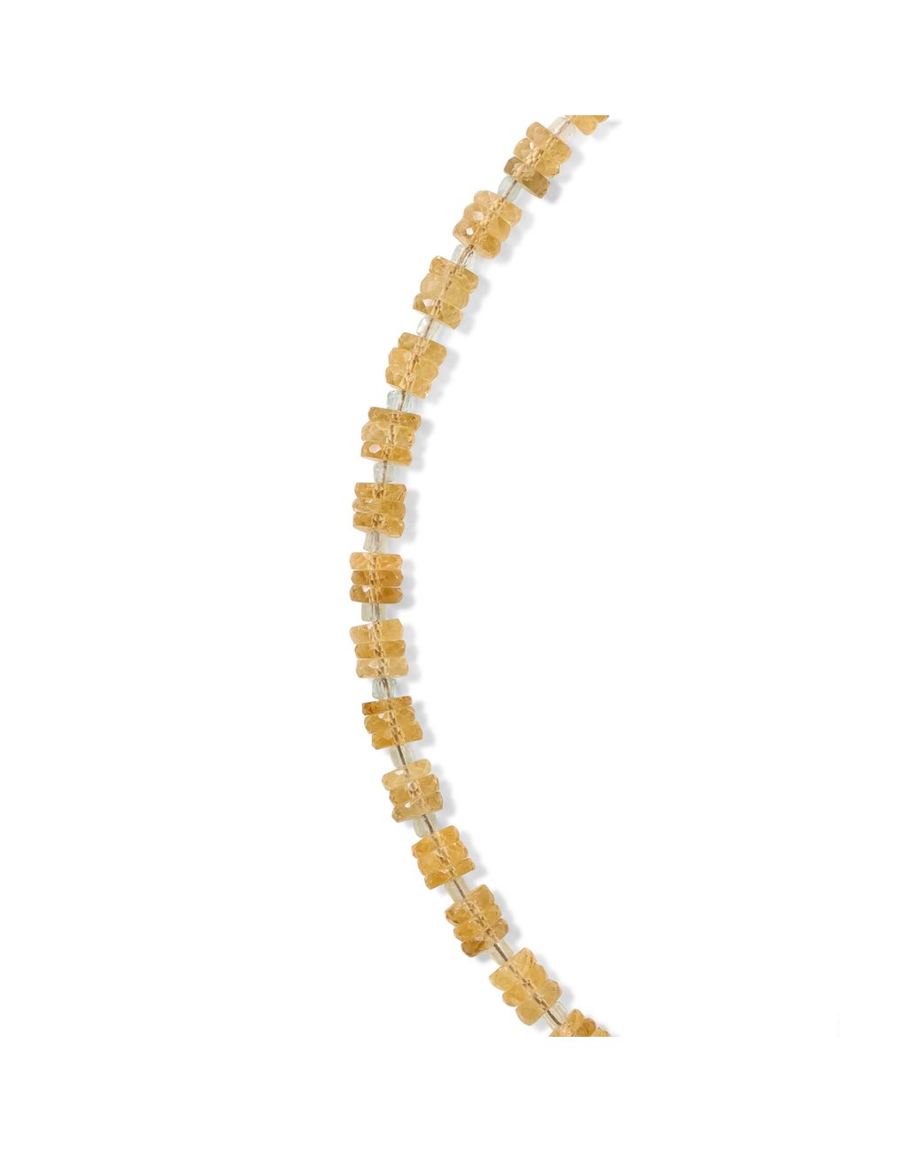 Bombyx House Metallic Birthstone November Citrine Heishi Necklace